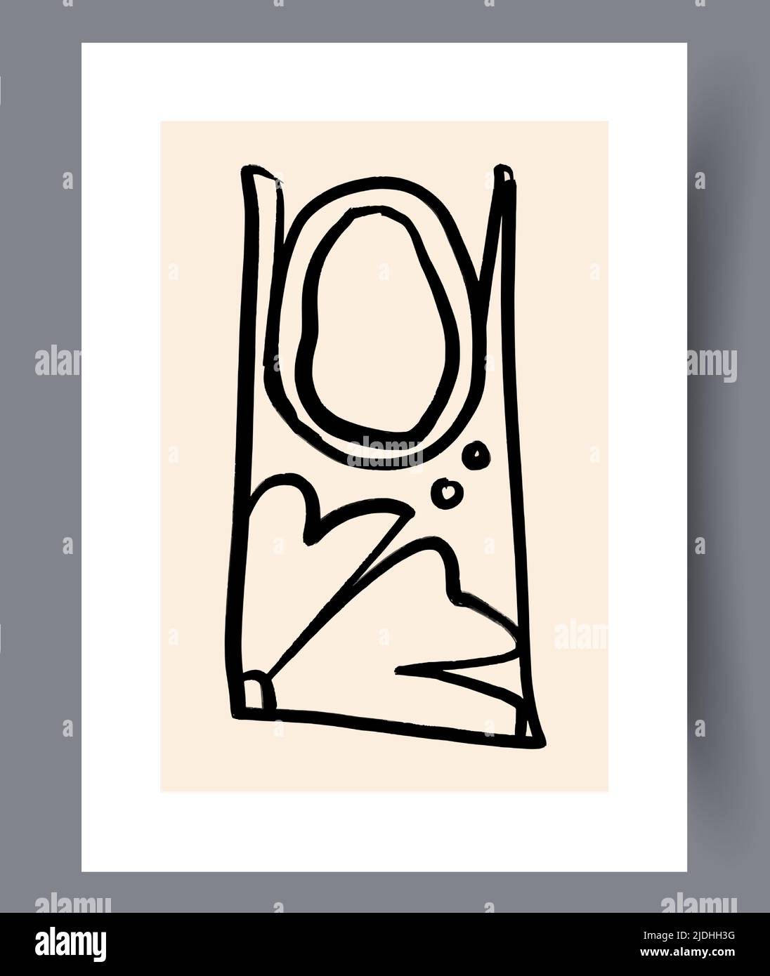 Printable minimalistic wall art decor Stock Vector