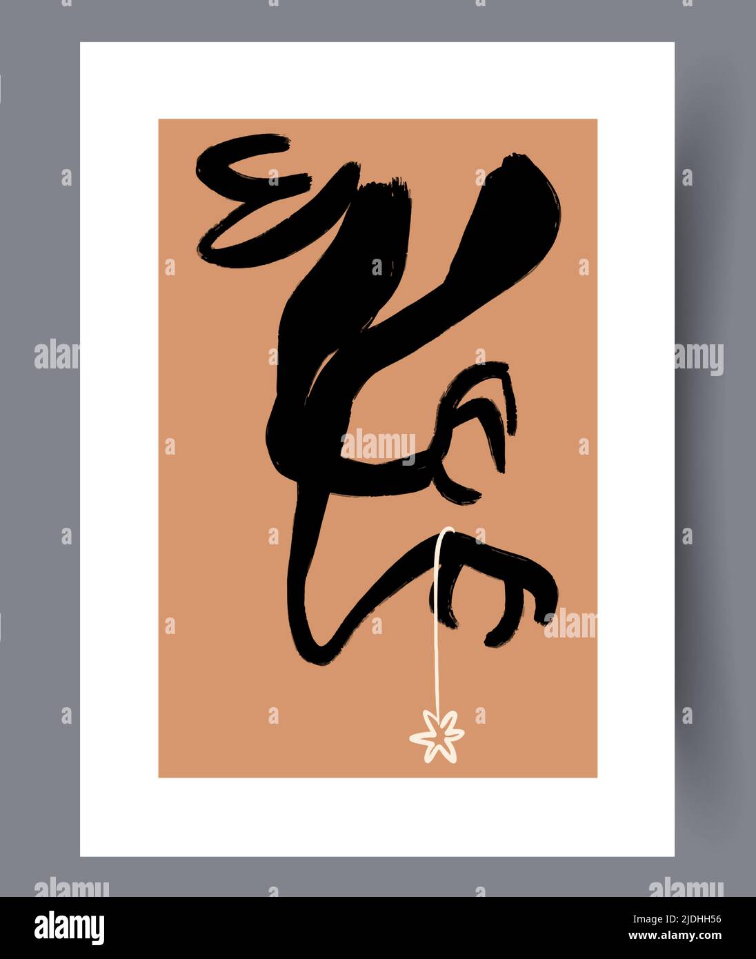 Printable minimalistic wall art decor Stock Vector