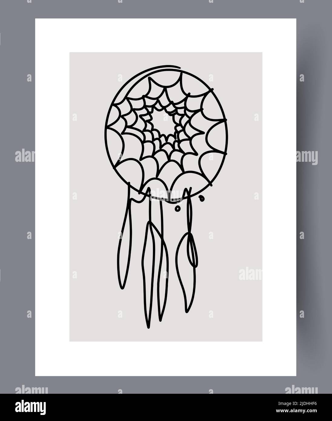 Printable minimalistic wall art decor Stock Vector