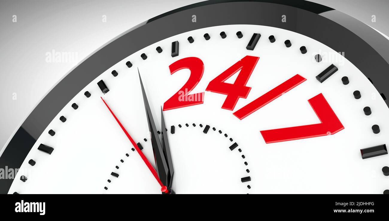 24 Hour Clock Face Illustration Hi Res Stock Photography And Images Alamy