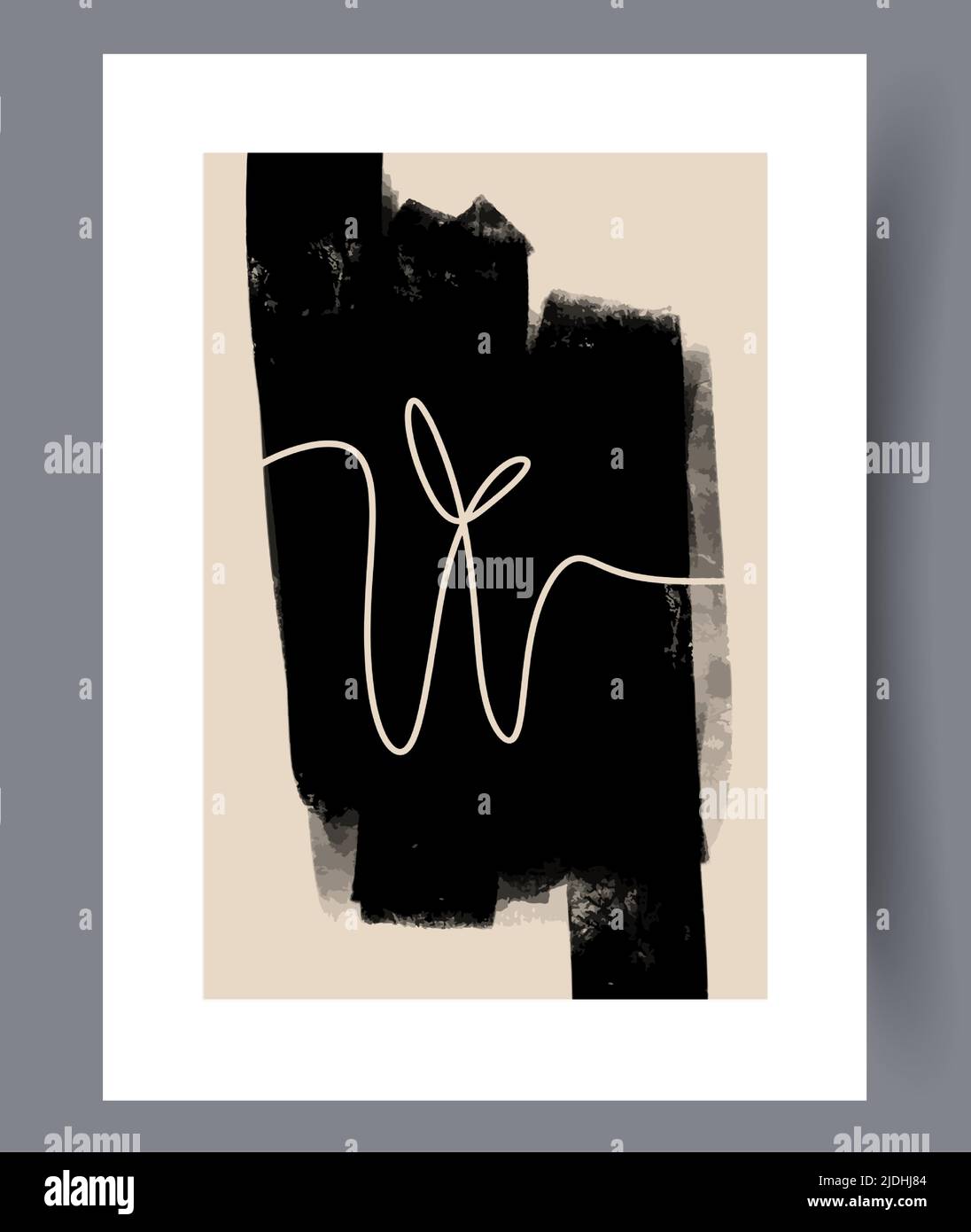 Modern printable artworks for interior designs Stock Vector