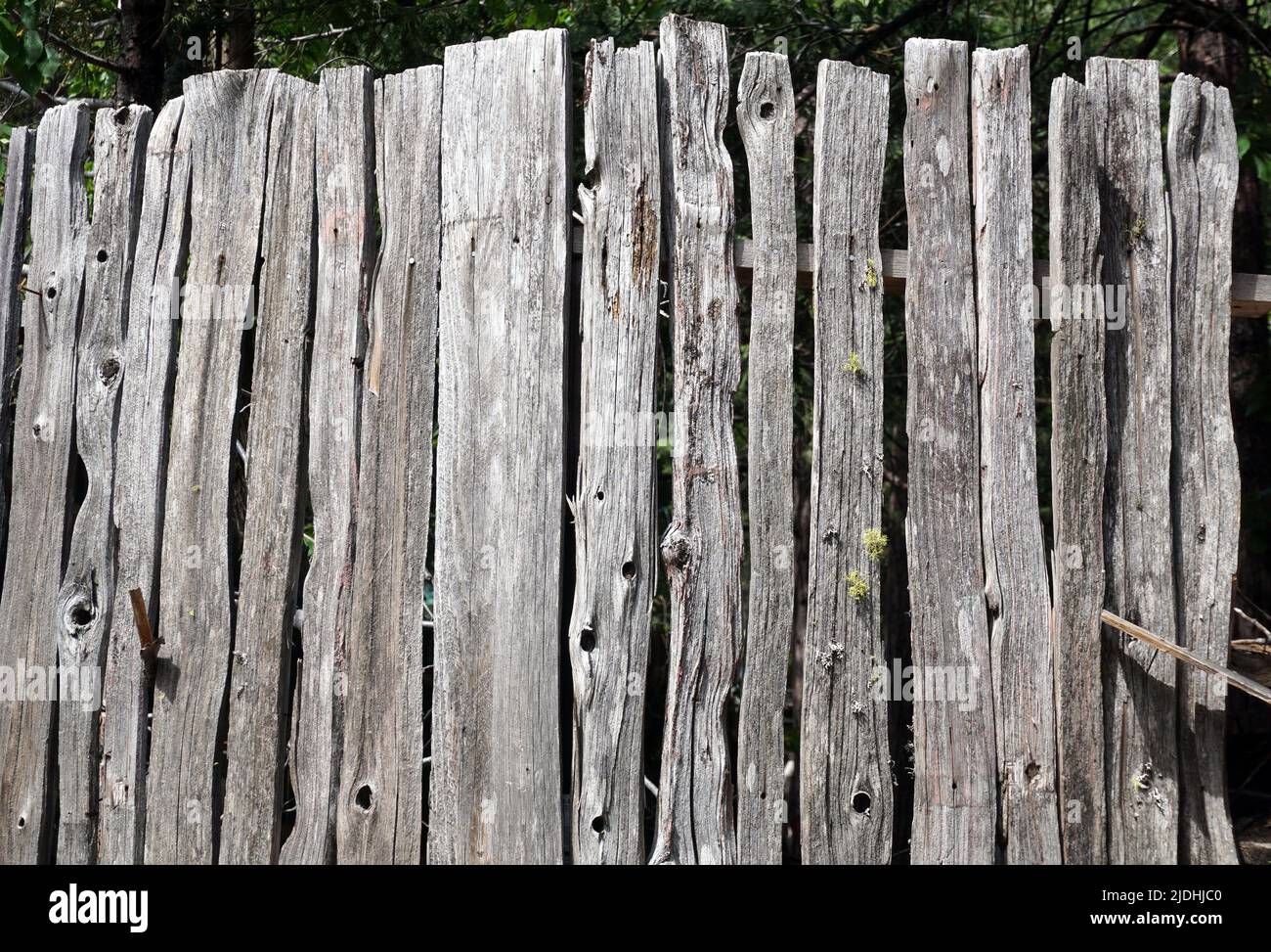 A weathered wooden fence Stock Photo