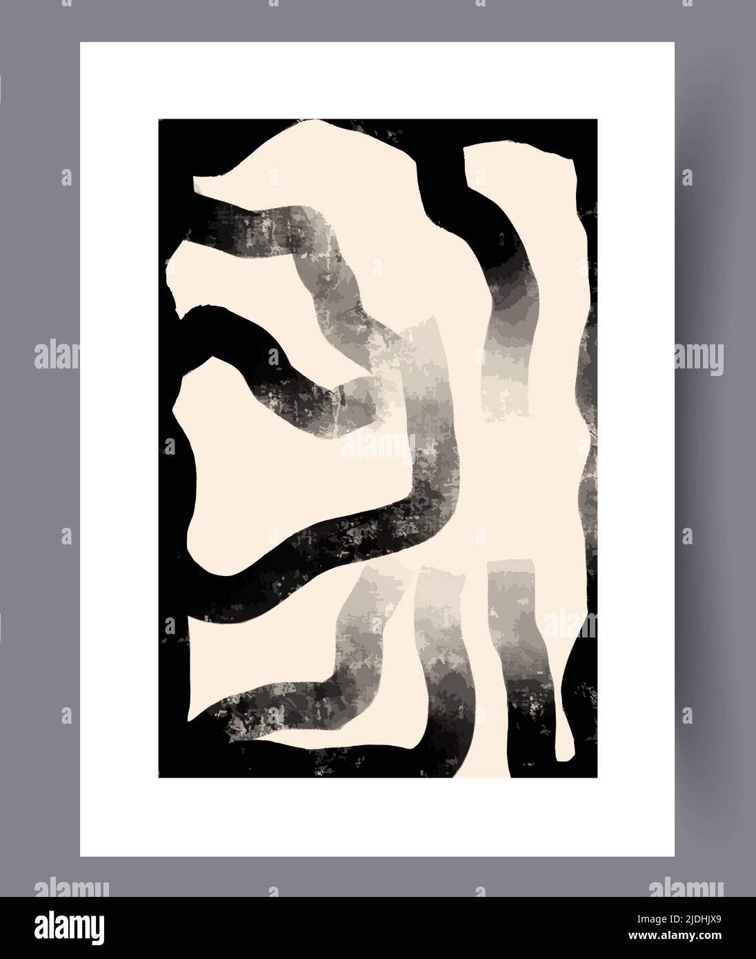 Minimalistic hand drawn printable wall art Stock Vector