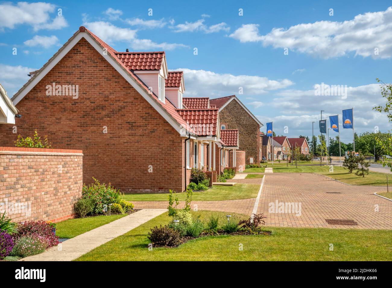 New estate of houses by Homes built on a greenfield site at St