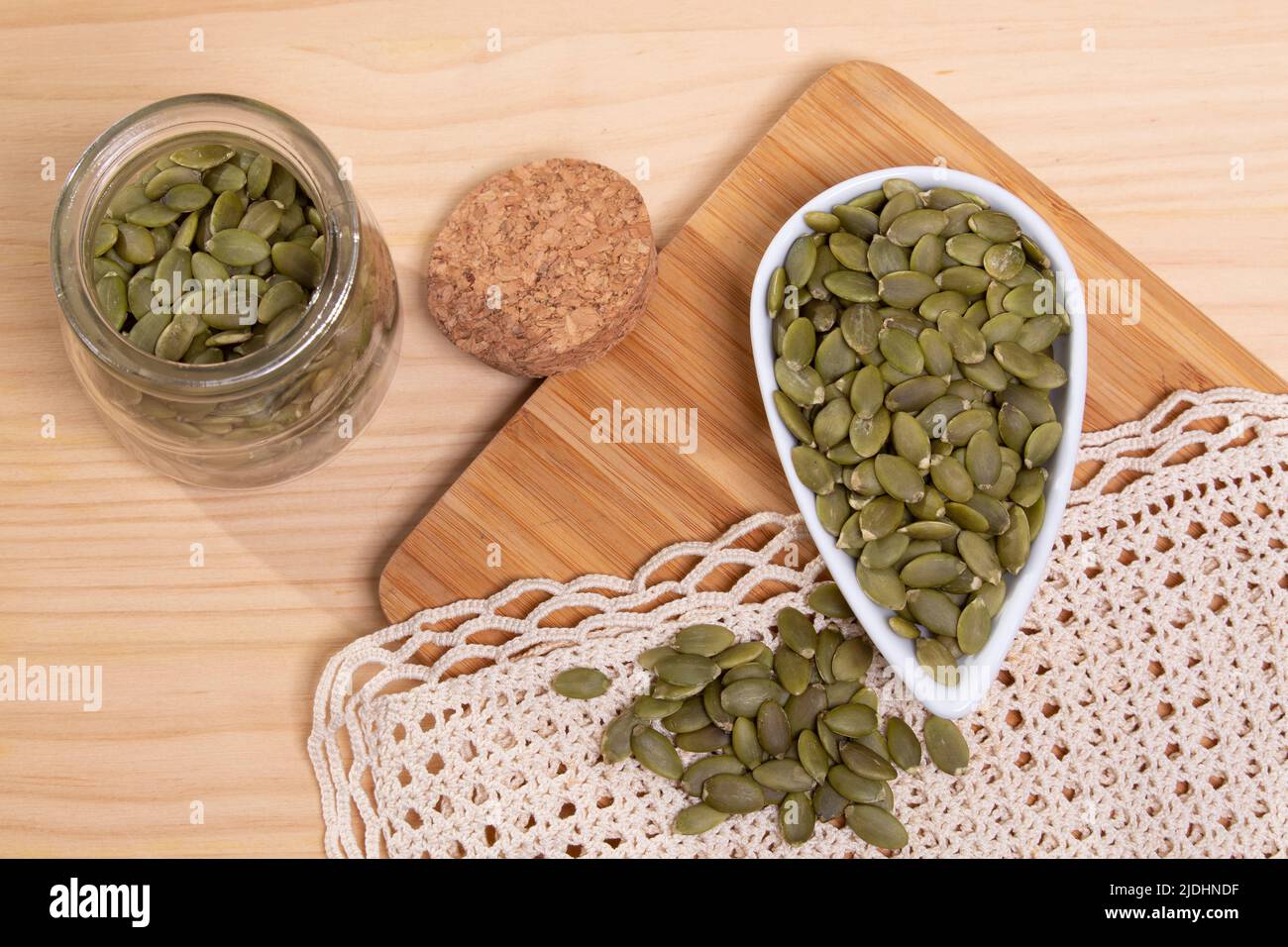 Delicious Raw Organic Pumpkin Seeds Without Shells Stock Photo Alamy