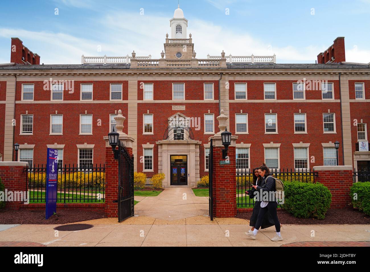 WASHINGTON, DC -26 MAR 2022- View of the college campus of Howard