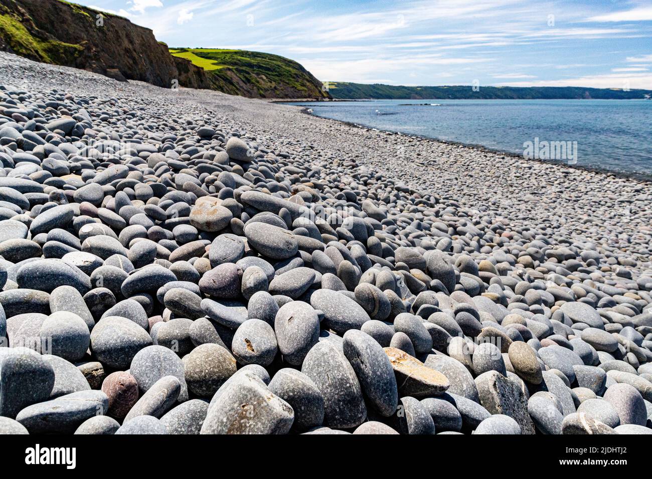 Scenic Pebble Beach and Sea View at Greencliff Beach, Showing Pebbles ...