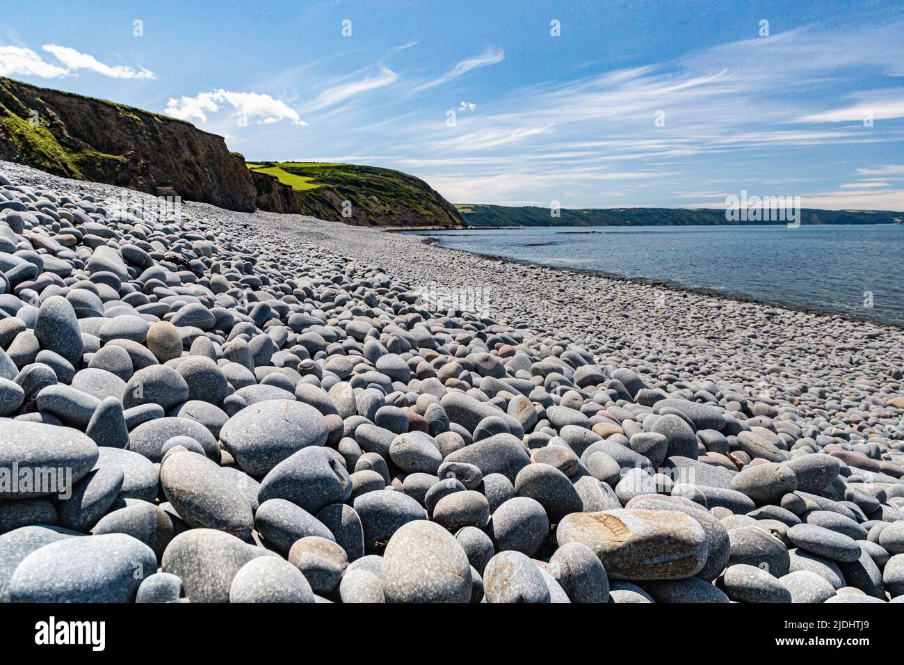 Scenic Pebble Beach and Sea View at Greencliff Beach, Showing Pebbles ...
