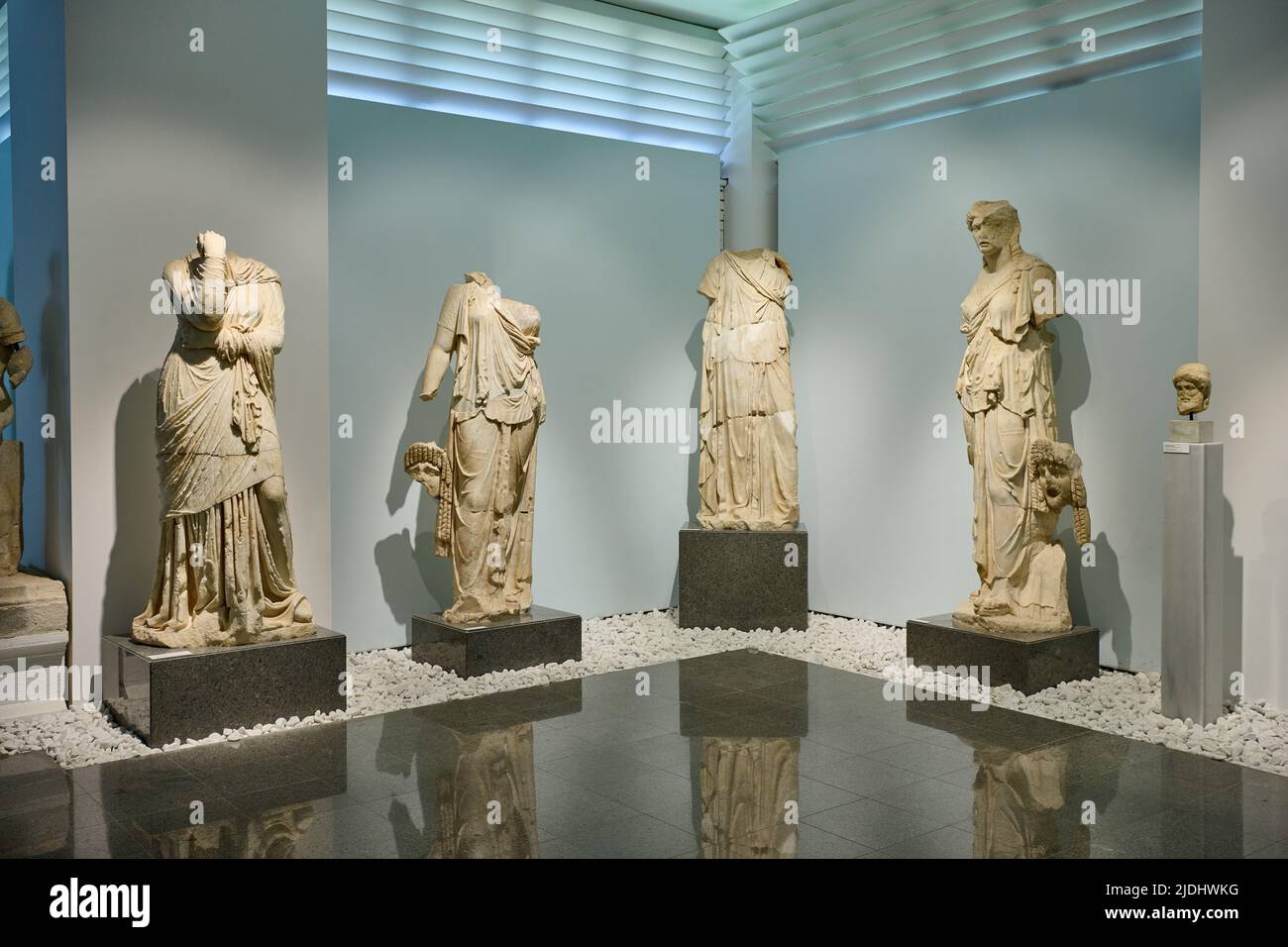 Marmorskulpturen und Statuen im Museum von Aphrodisias Ancient City