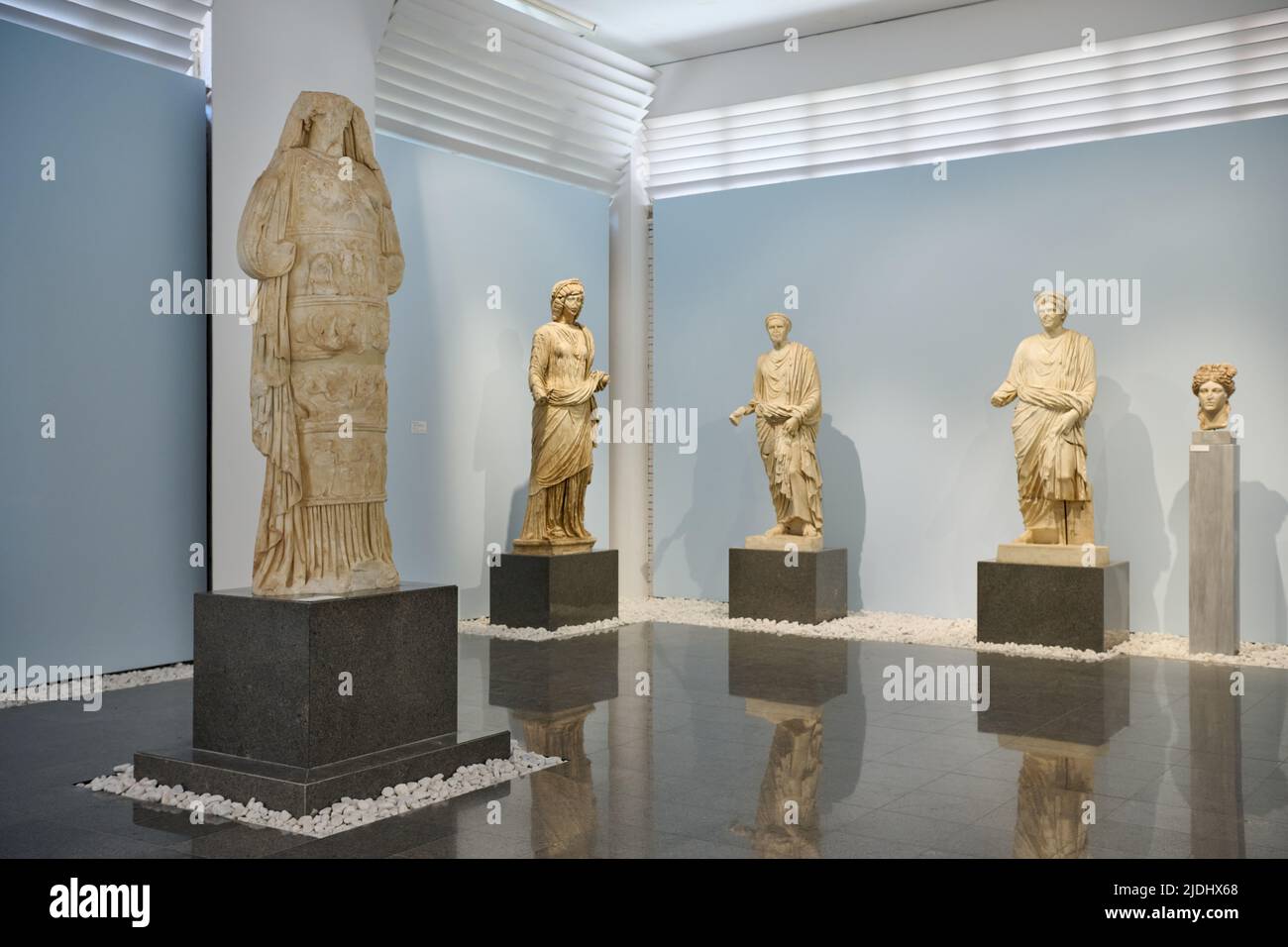 Marmorskulpturen und Statuen im Museum von Aphrodisias Ancient City