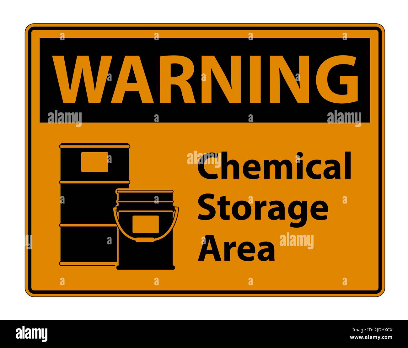 Warning Chemical Storage Symbol Sign Isolate on transparent Background,Vector Illustration Stock