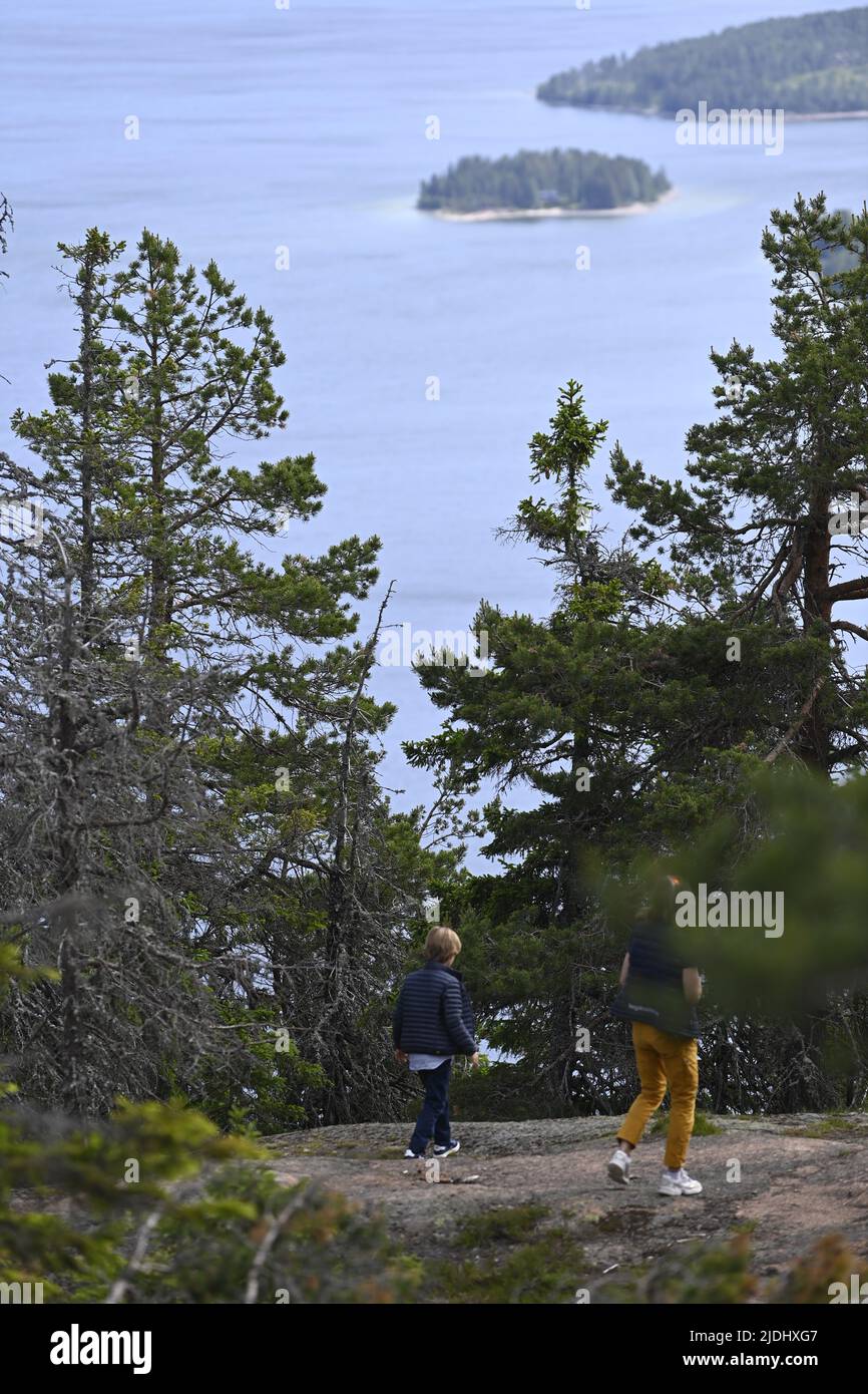 Skuleberget, Sweden, June 21, 2022, Prince Nicolas on the top of Skuleberget in Sweden, June 21, 2022.  Photo: Patrick Tragardh / TT / code 60190 Stock Photo