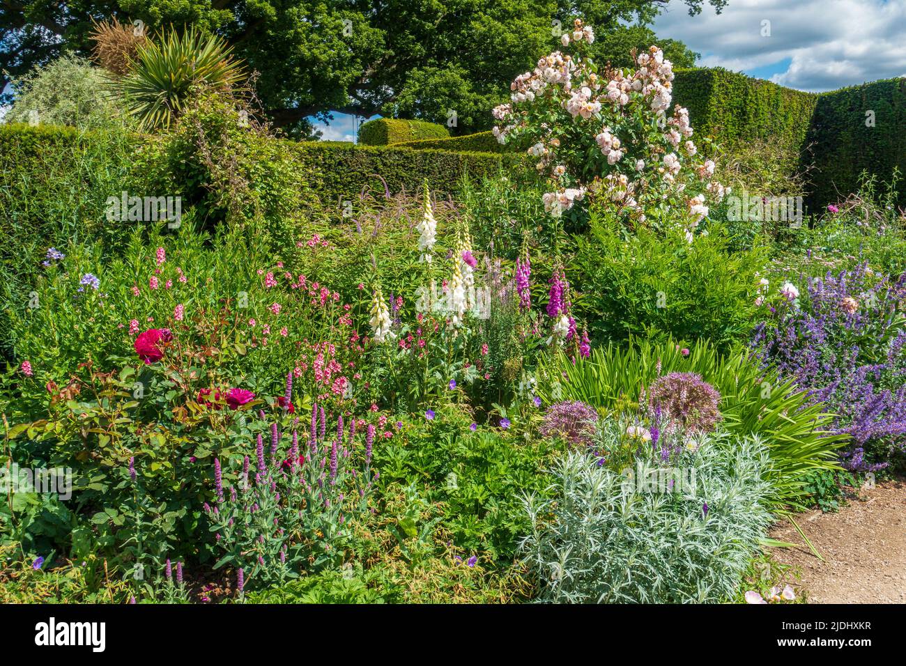 Herbacious,Border,Hole Park,Rolvenden,Kent Stock Photo