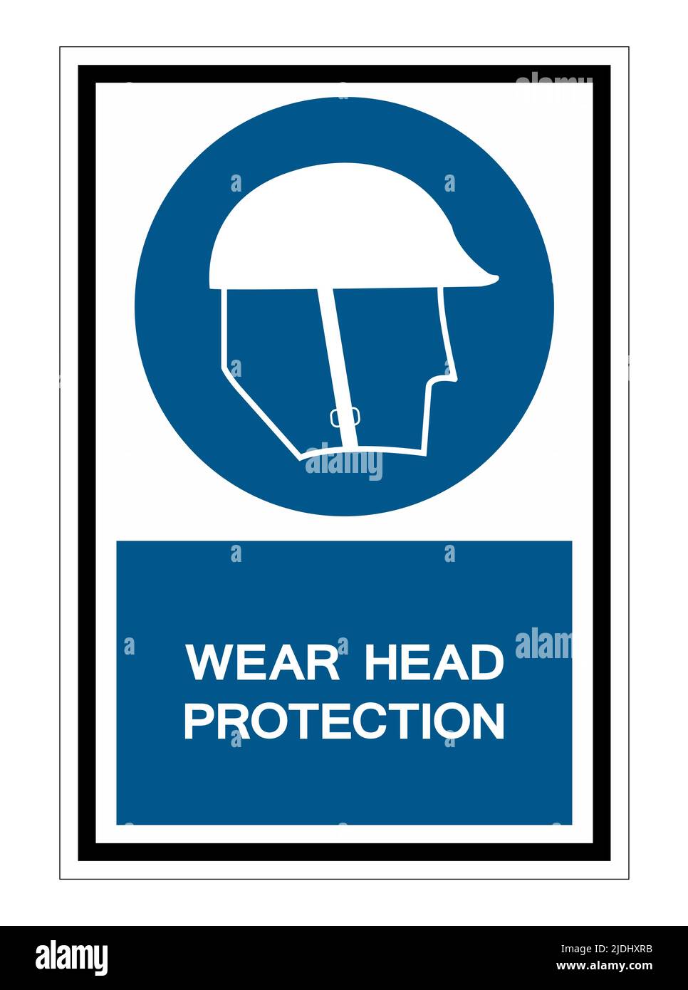 Wear Head Protection Symbol Sign Isolate On White Background,Vector ...