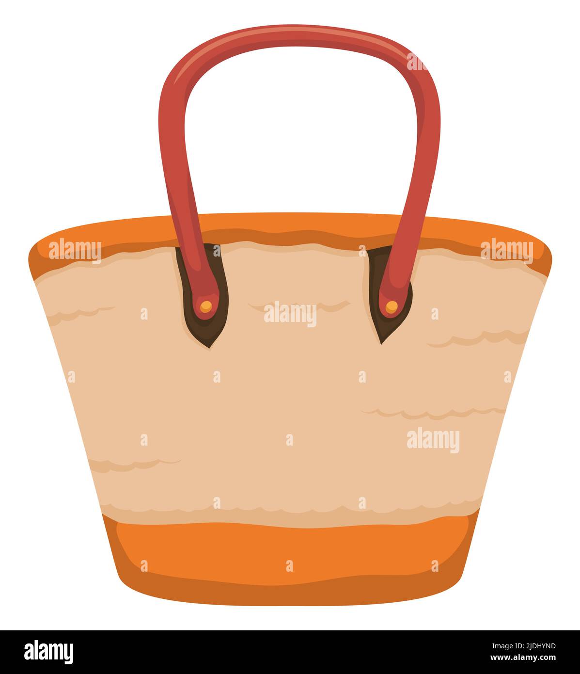 Isolated fancy handbag ready for summertime at the beach in cartoon ...