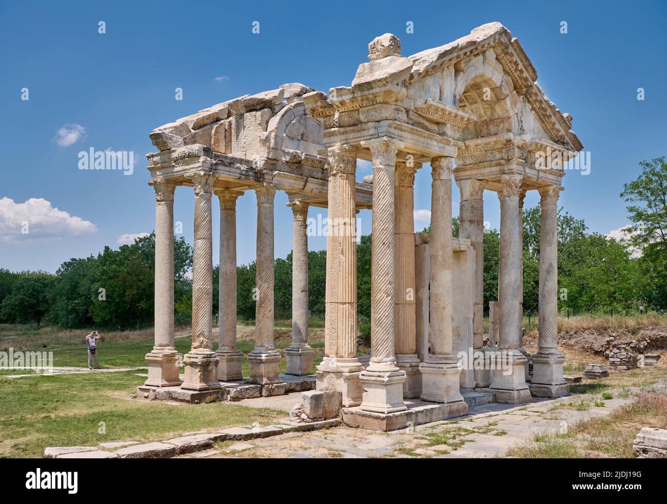 Tetrapylon in Aphrodisias Ancient City, Denizli, Turkey Stock Photo