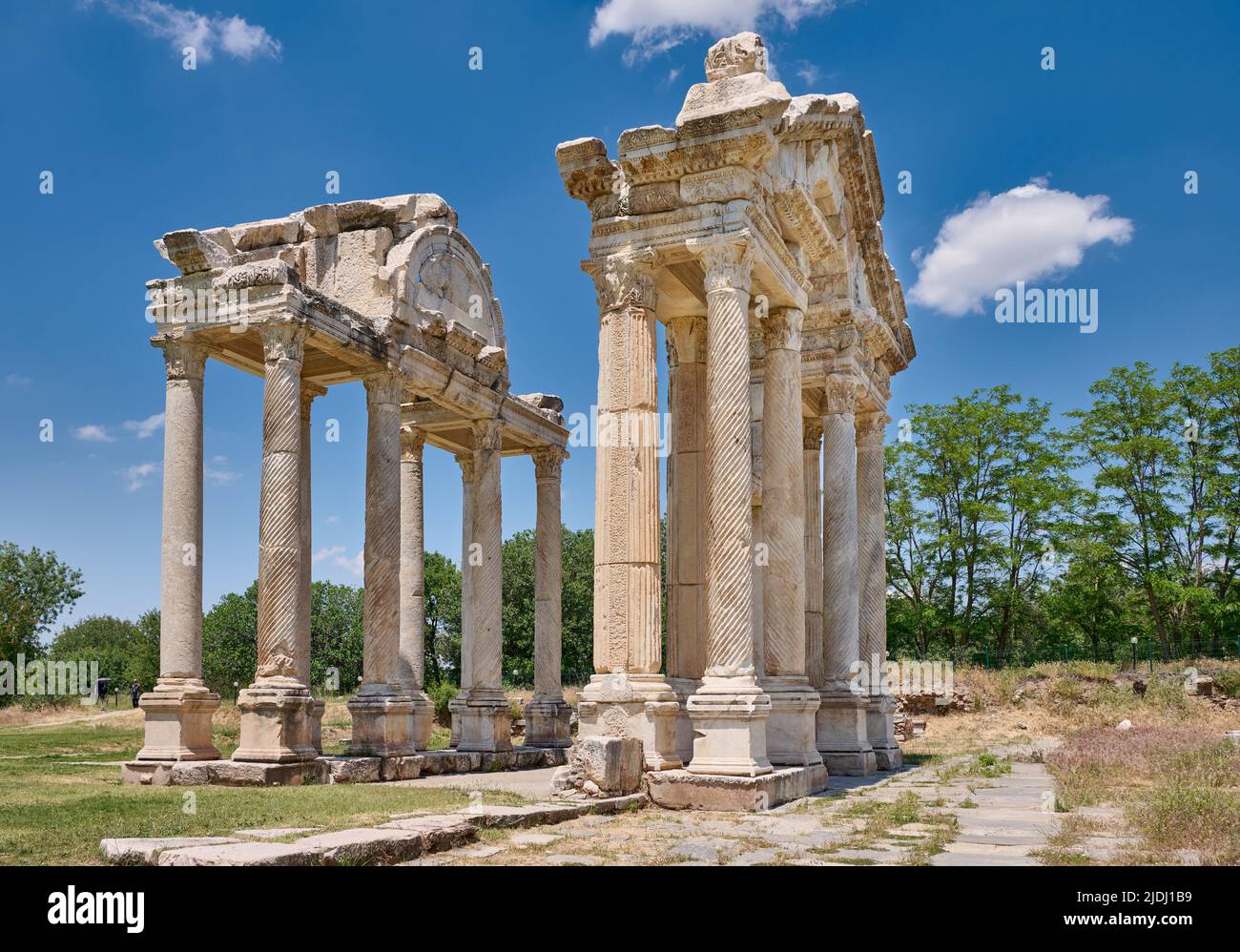 Tetrapylon in Aphrodisias Ancient City, Denizli, Turkey Stock Photo