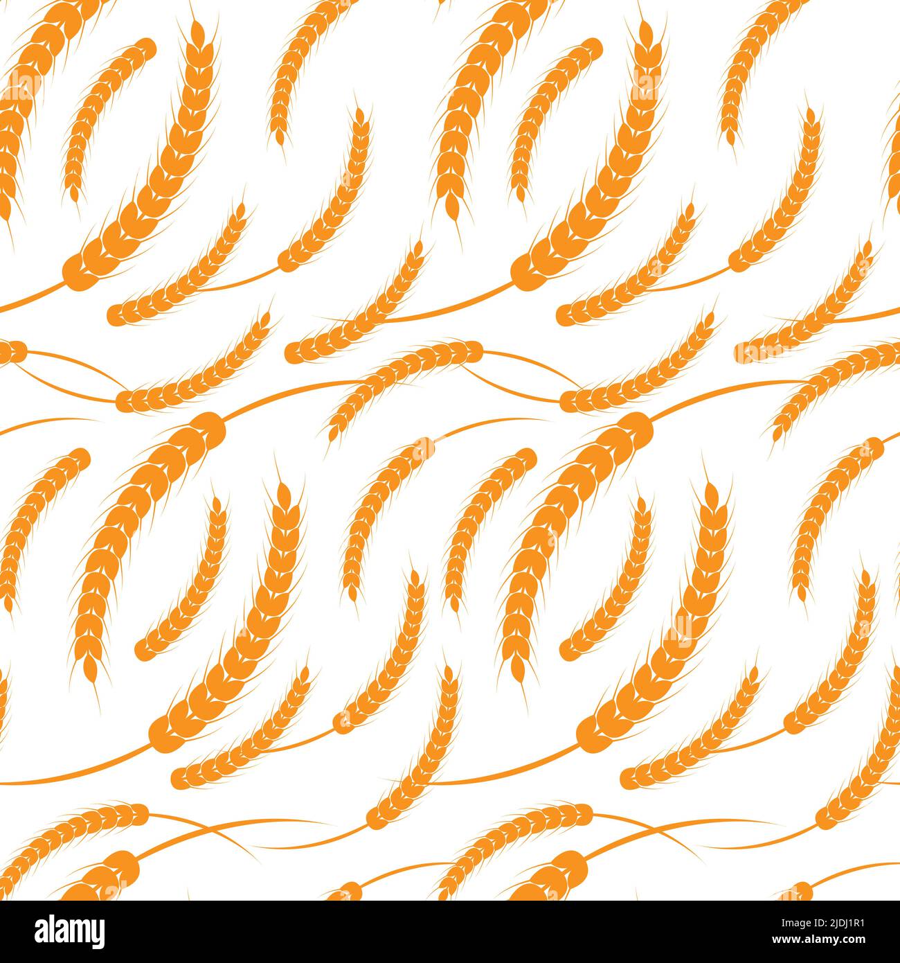 Seamless pattern ears of wheat on a transparent background. Single color vector illustration Stock Vector