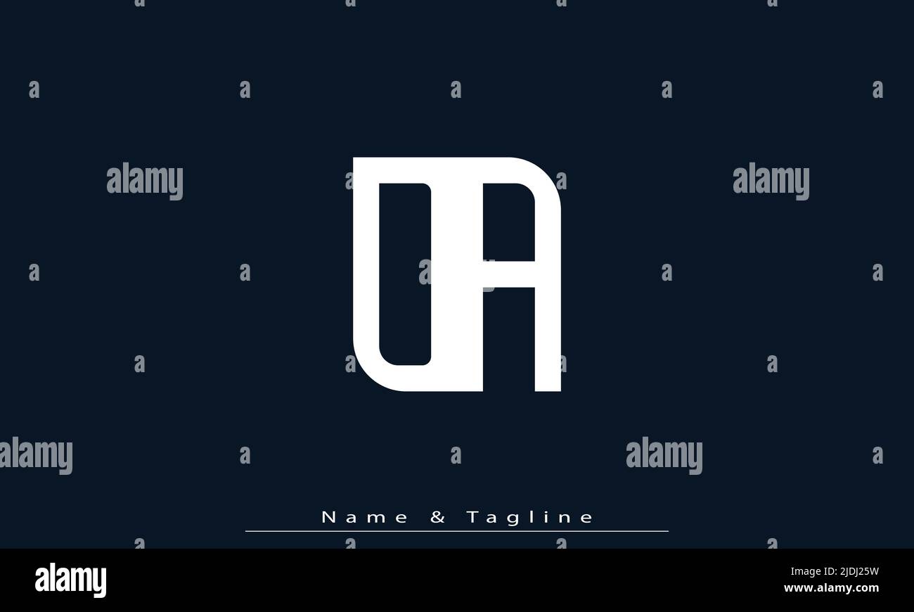 Alphabet letters Initials Monogram logo DA , AD Stock Vector