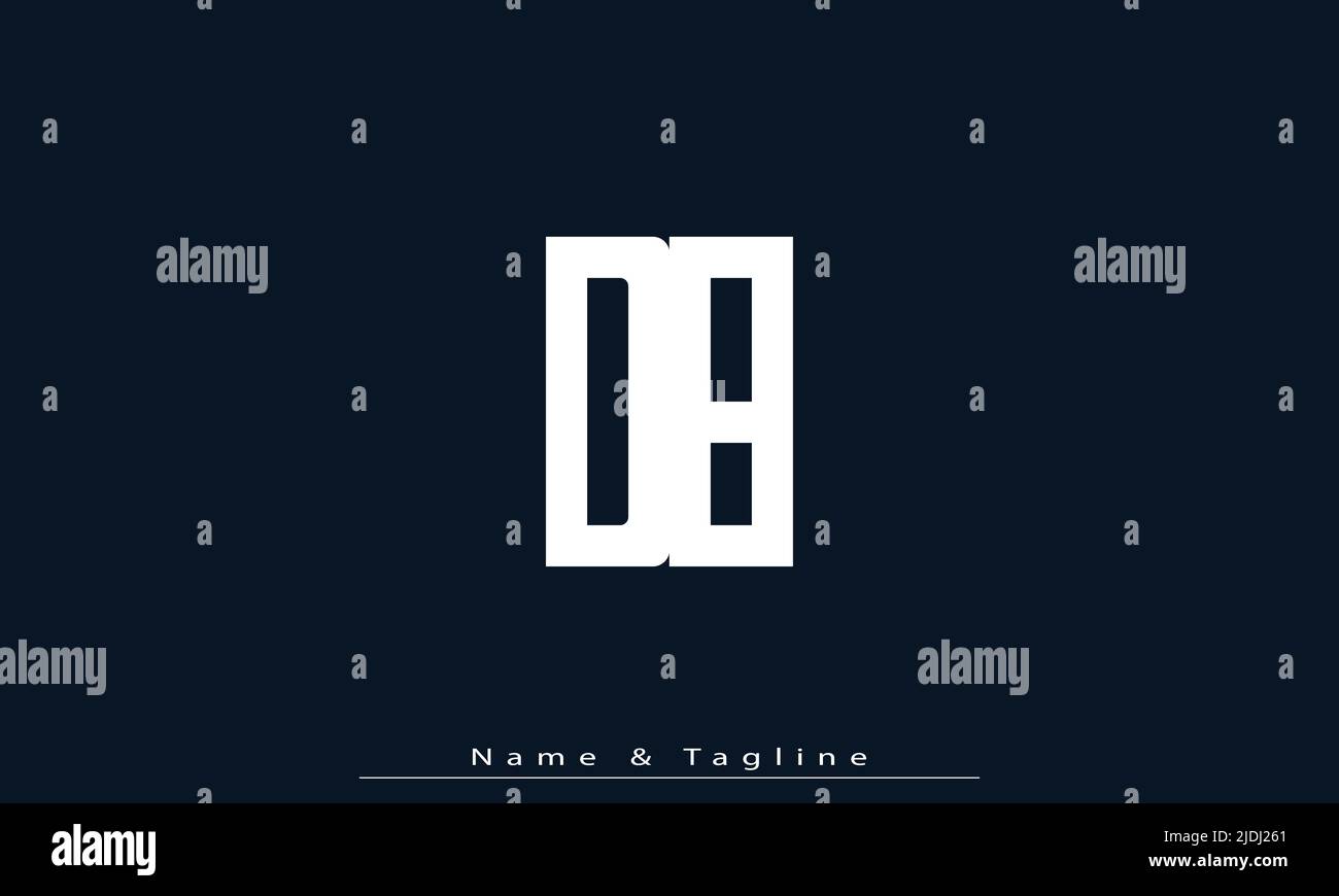 Alphabet letters Initials Monogram logo DB , BD Stock Vector
