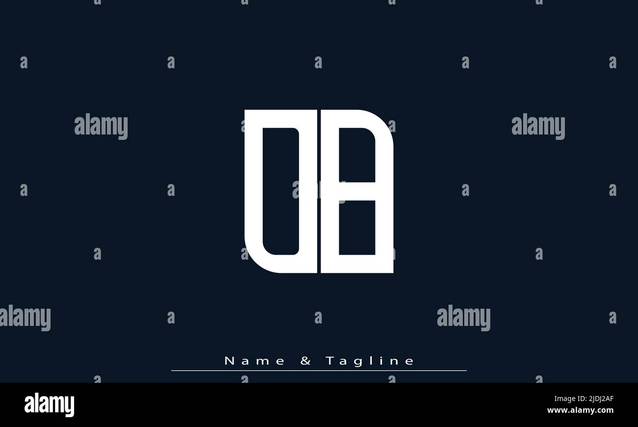Alphabet letters Initials Monogram logo DB , BD Stock Vector