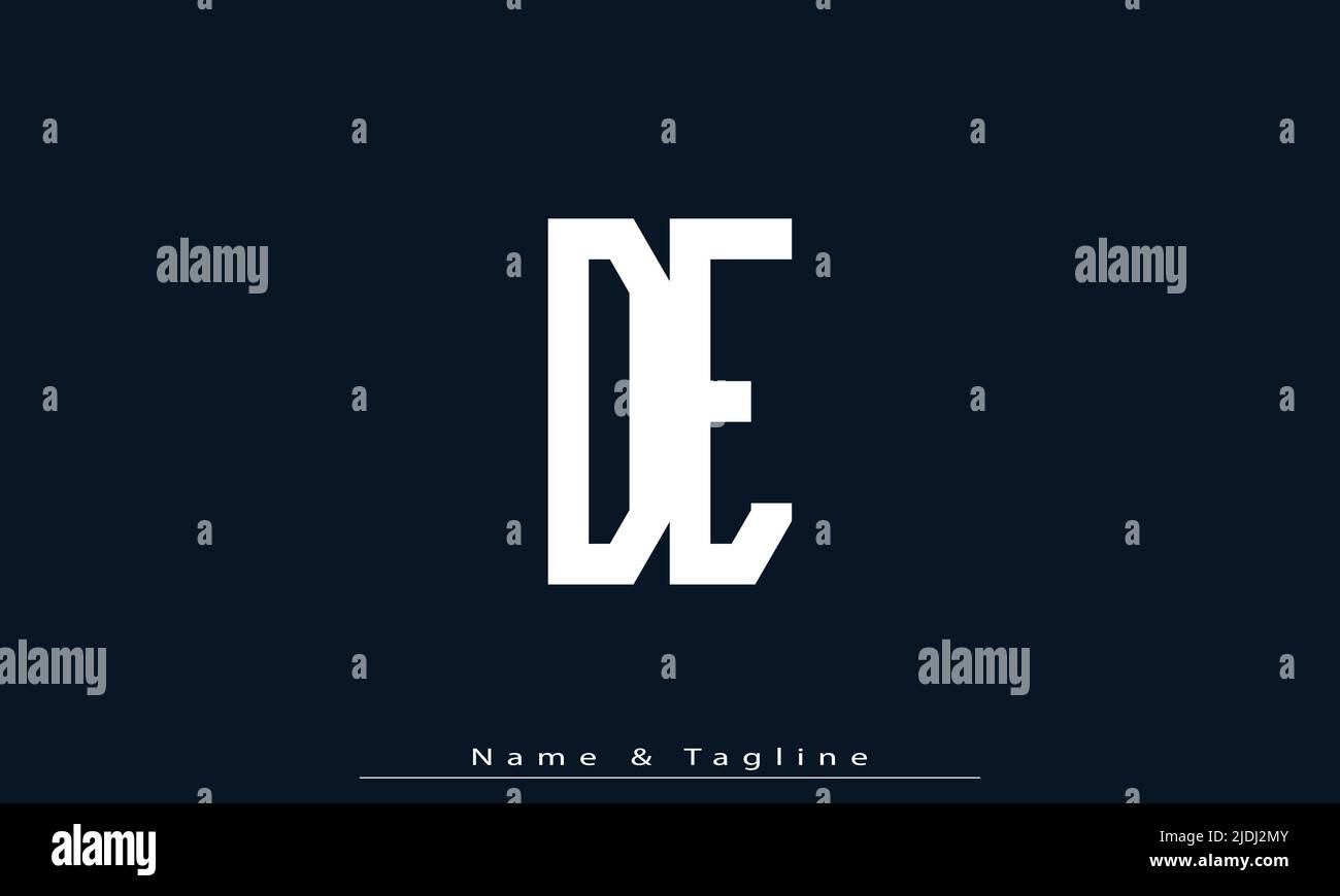 Alphabet letters Initials Monogram logo DE , ED Stock Vector