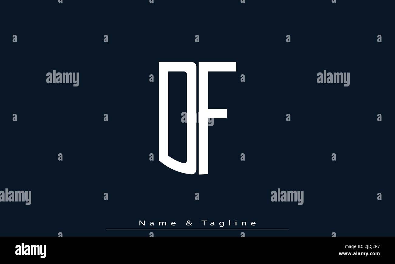 Alphabet letters Initials Monogram logo DF , FD Stock Vector Image ...