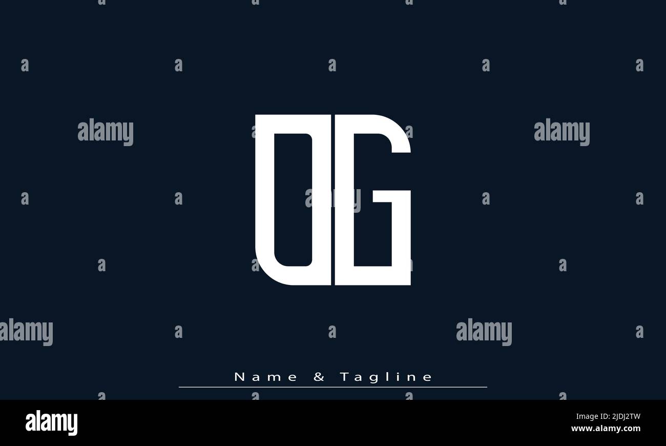Alphabet letters Initials Monogram logo DG , GD Stock Vector