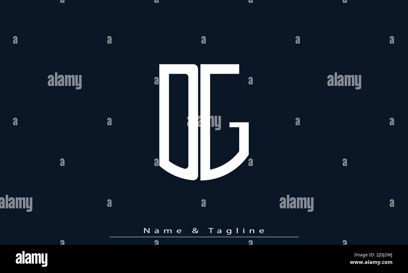 Alphabet letters Initials Monogram logo DG , GD Stock Vector