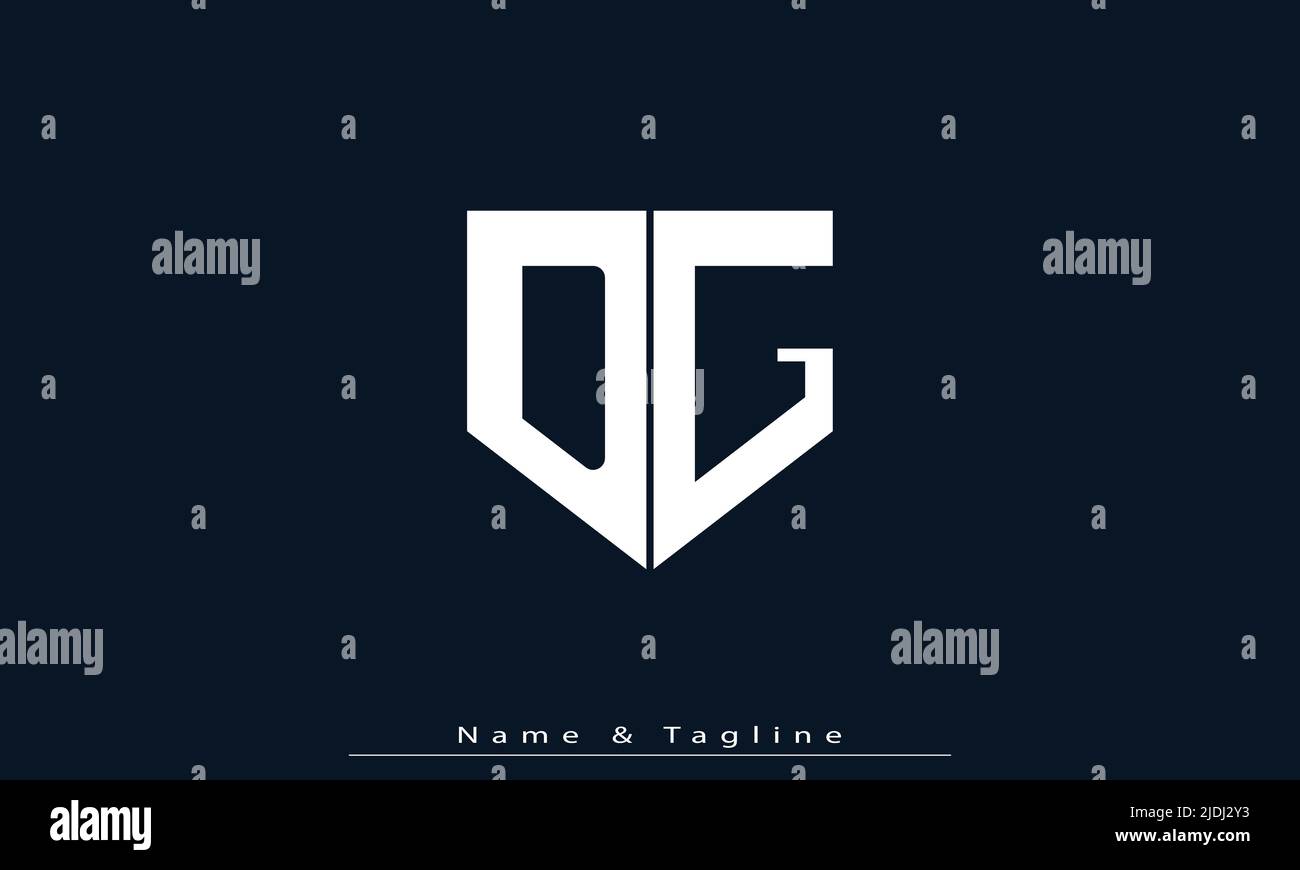 Alphabet letters Initials Monogram logo DG , GD Stock Vector