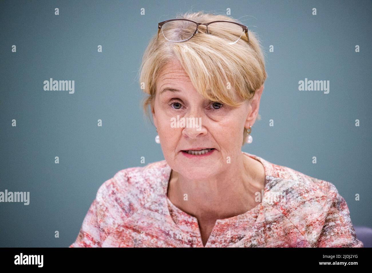 Dr Cathy Jack, Chief Executive of the Belfast Trust during a press