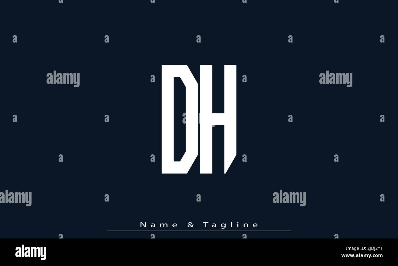 Alphabet letters Initials Monogram logo DH , HD Stock Vector Image ...