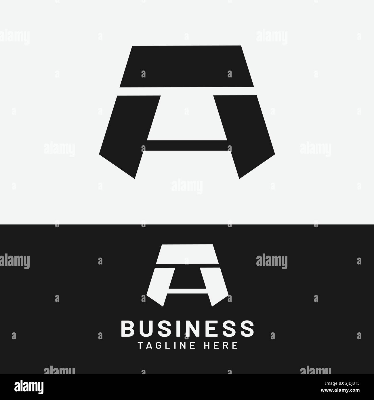 Letter Initial A Bench Logo Design Template. Suitable for General Sports Fitness Finance Construction Company Business Corporate Shop Apparel Stock Vector