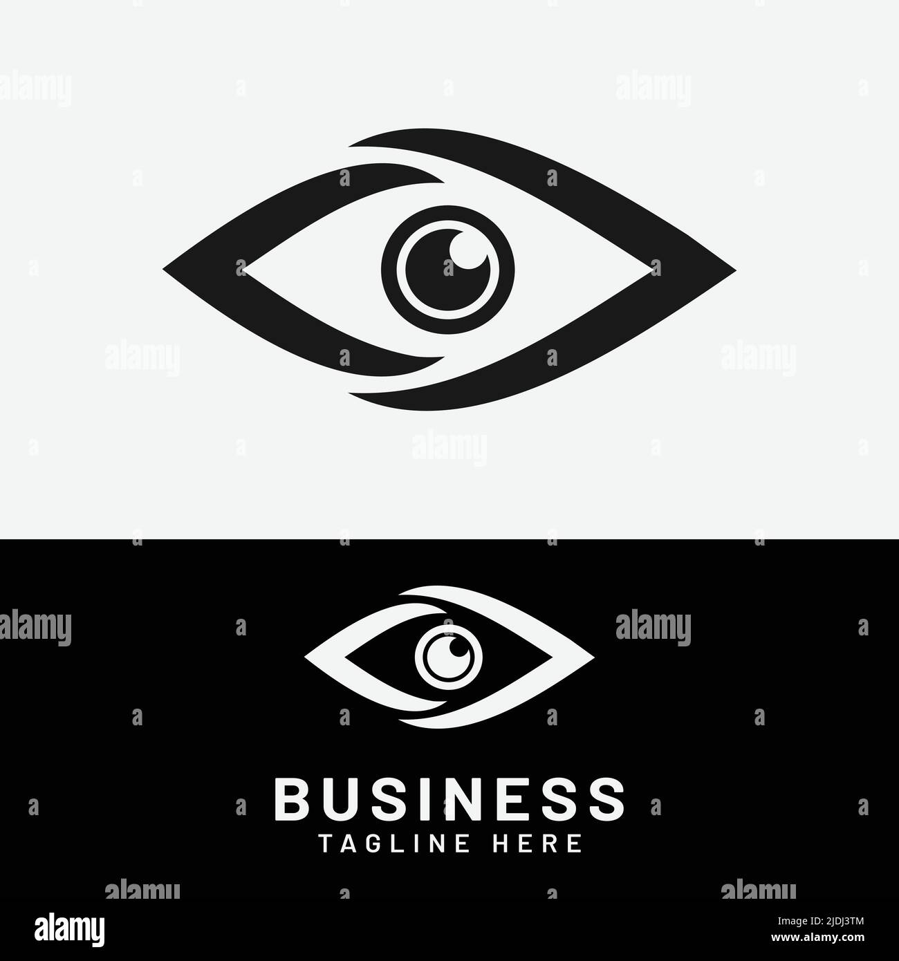 Abstract Eye Logo Design Template. Suitable for Eye Doctor Clinic Hospital Care Optic Ophthalmologist Community Business Company Logo Design. Stock Vector