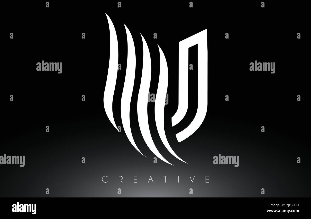 U Letter Logo with Swoosh Creative Lines and Monogram Look Vector ...
