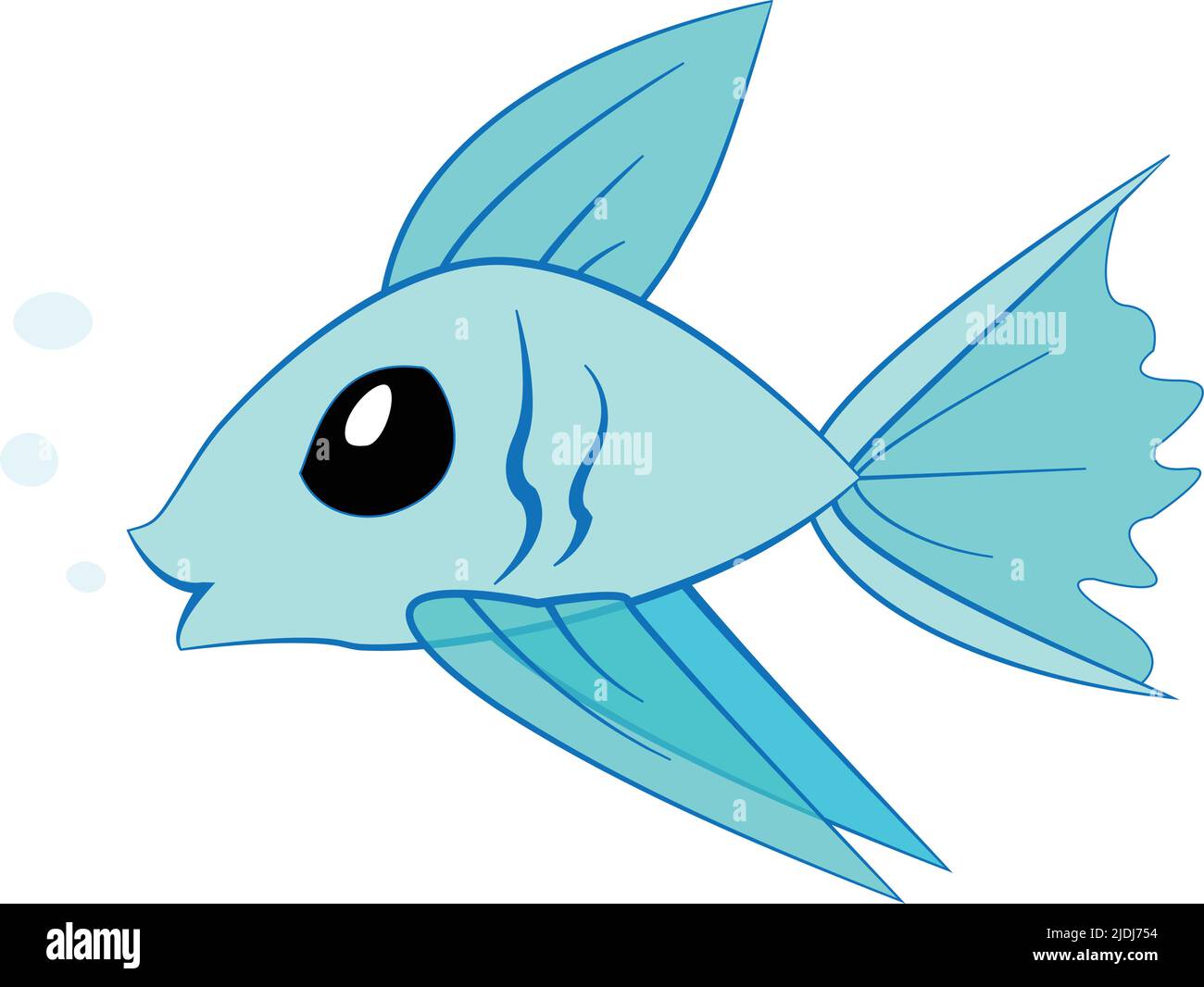 Vector illustration of a blue fish Stock Vector Image & Art - Alamy