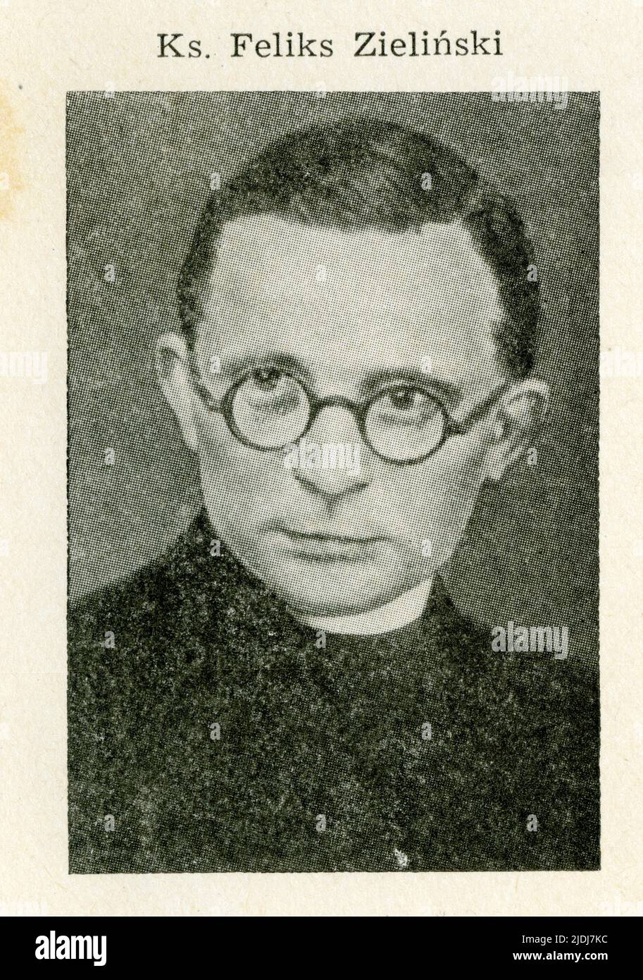 Zieliński Feliks (1905-1940), więzień obozu w Dachau Stock Photo