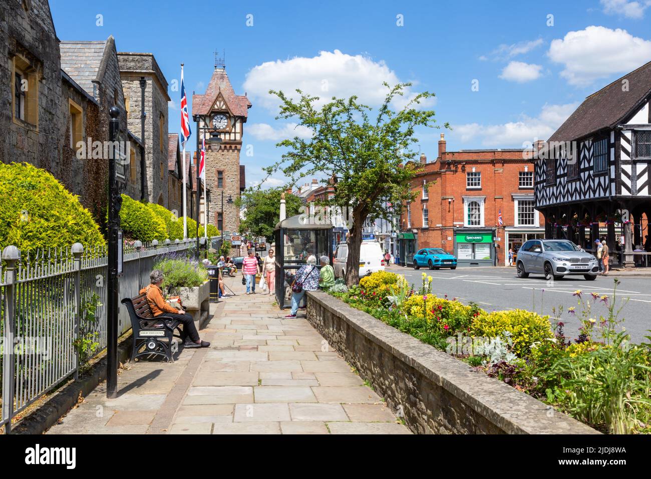 The Clock Tower, High Street, Ledbury, Herefordshire, UK 2022 Stock Photo