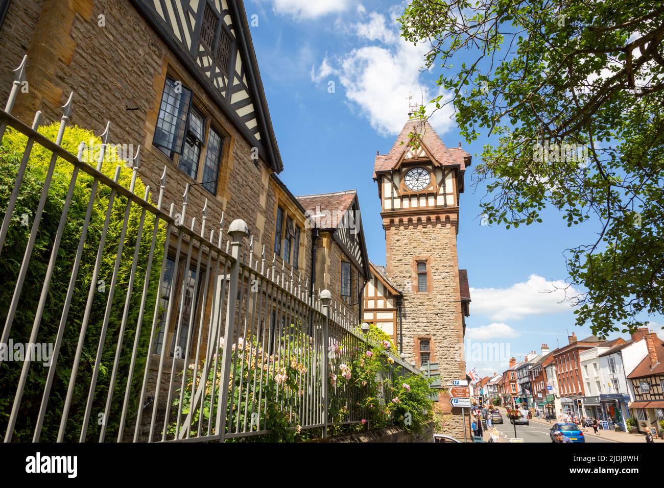 The Clock Tower, High Street, Ledbury, Herefordshire, UK 2022 Stock