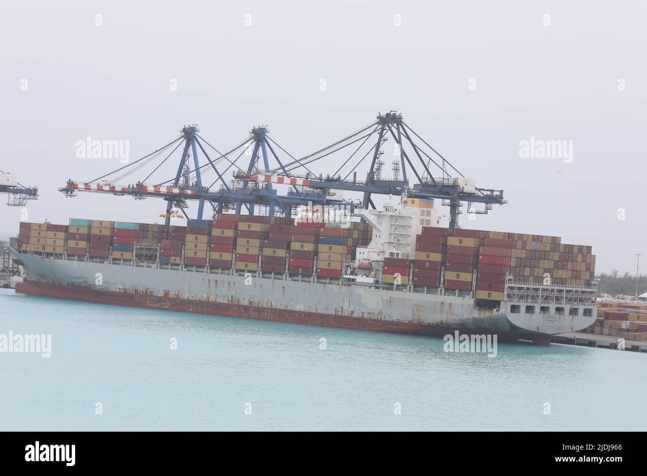 Stacked cargo containers ready hi-res stock photography and images - Alamy