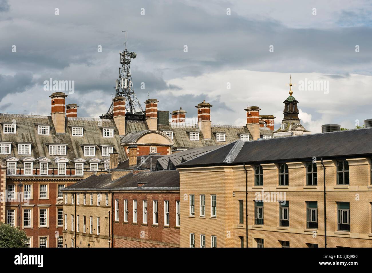 The grand hotel york england uk with transmitter tower on roof stock