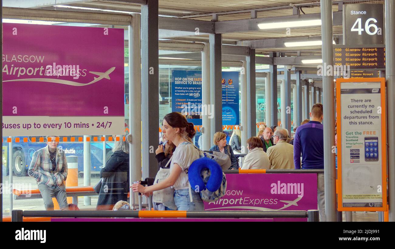 Glasgow, Scotland, UK 21st June, 2022. Solstice saw train strikes as
