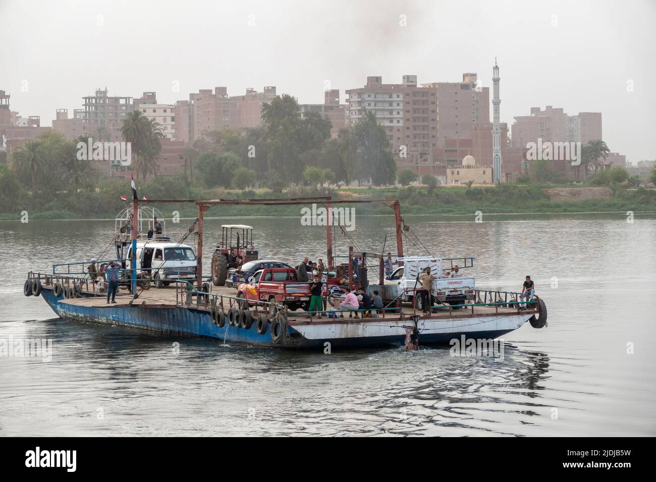 Local ferry crossing River Nile, Egypt Stock Photo