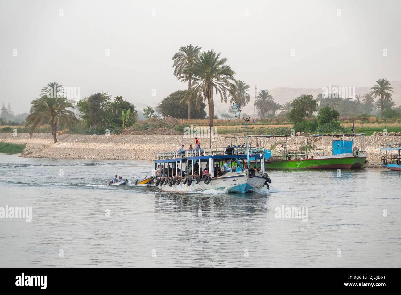 Local ferry crossing River Nile, Egypt Stock Photo