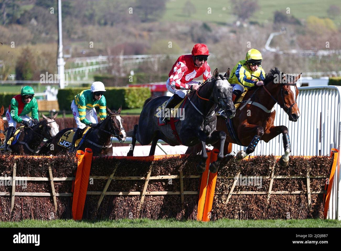 General action during the 2022 Cheltenham Festival, a meeting in the