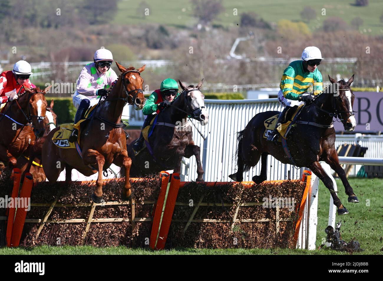 General action during the 2022 Cheltenham Festival, a meeting in the