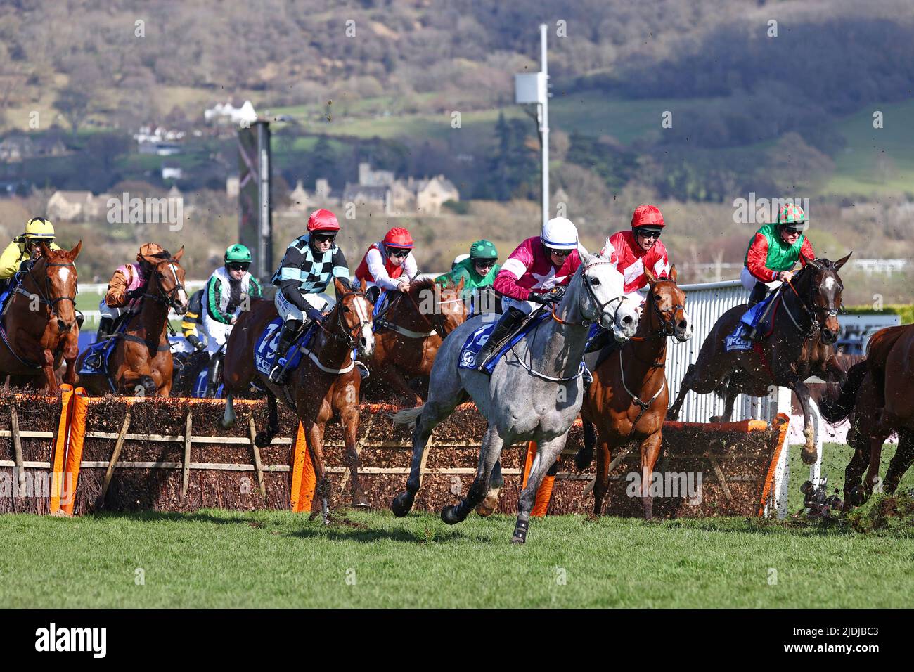 General action during the 2022 Cheltenham Festival, a meeting in the