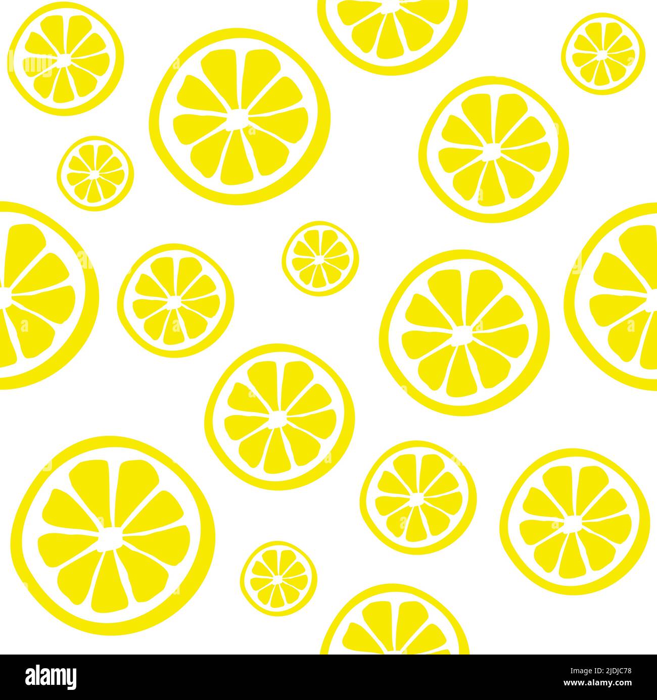 Tropical vector seamless pattern with yellow slices lemons. Vector ...