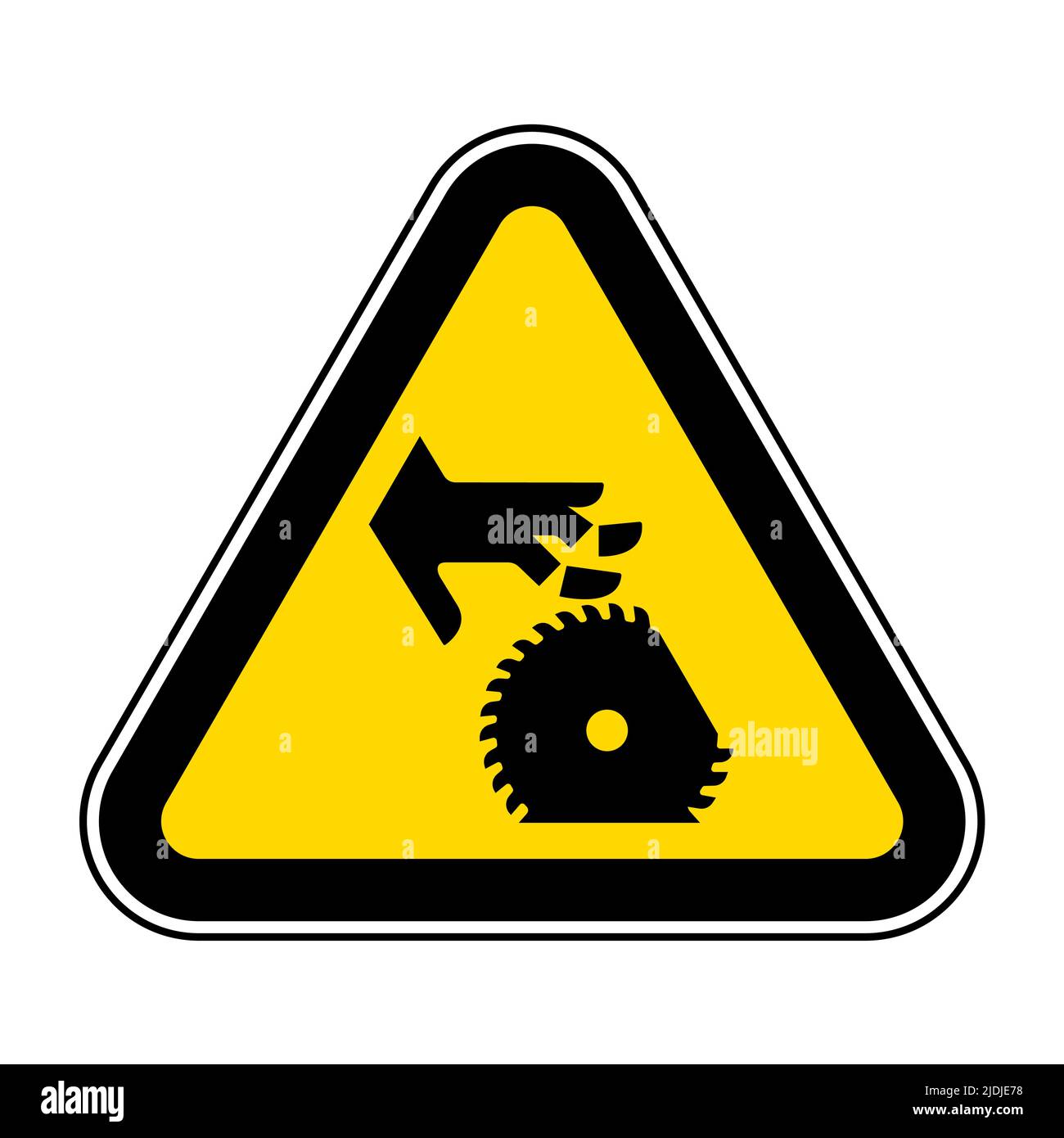 Cutting Of Fingers Or Hand Rotating Blade Symbol Sign, Vector Illustration, Isolate On White