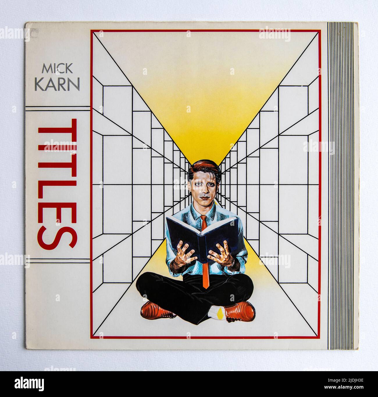 LP cover of Titles by former Japan bass player Mick Karn. It was his debut studio album, released in 1982 Stock Photo